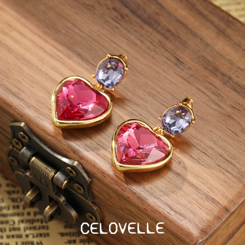 Cressida Muse Heart Crystal Stud Earrings product image 3
