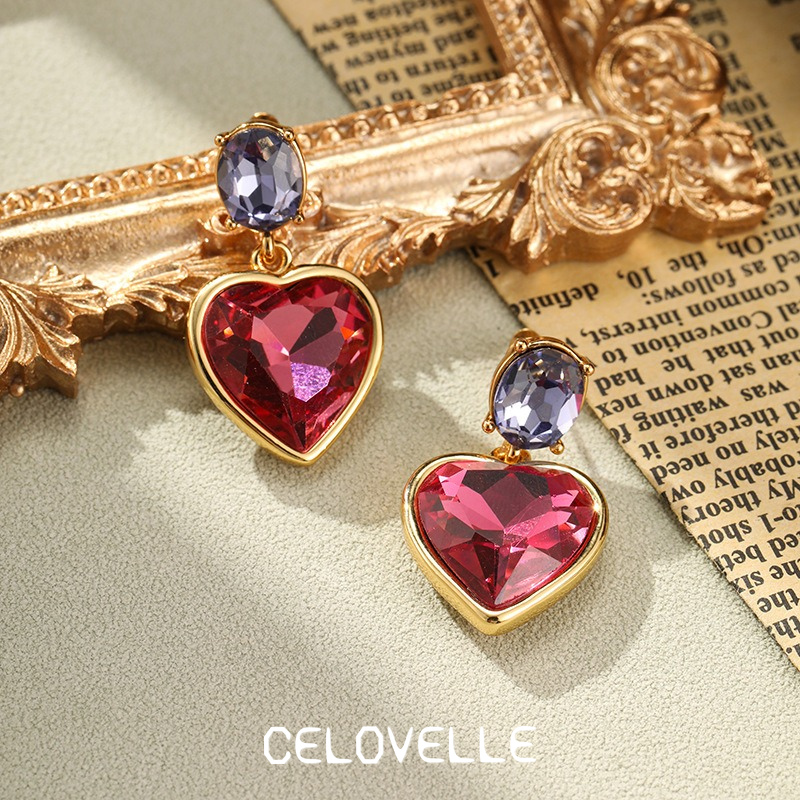 Cressida Muse Heart Crystal Stud Earrings product image 5