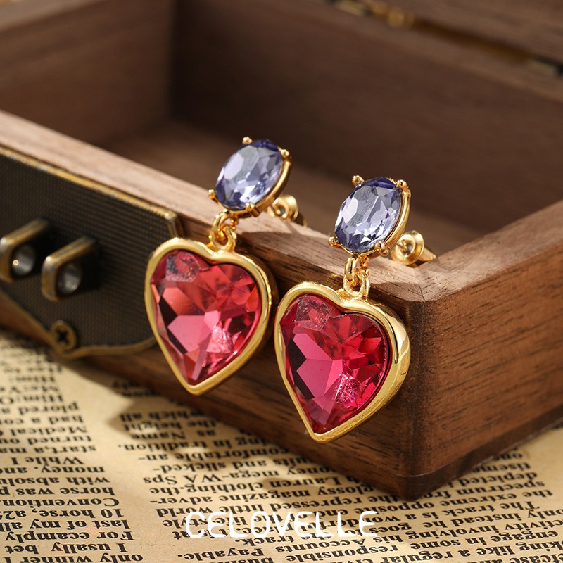 Cressida Muse Heart Crystal Stud Earrings product image 6