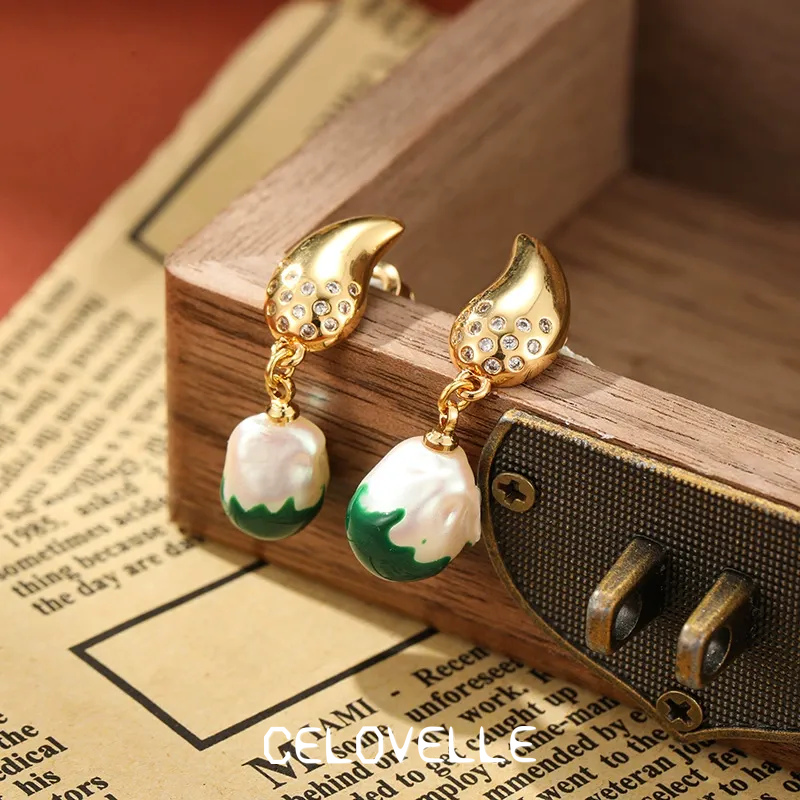 Seraphine Petal Pearl Teardrop Drop Earrings product image 1