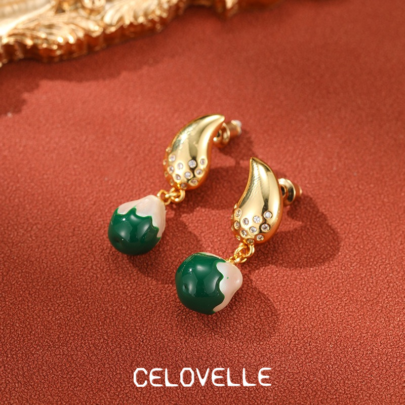 Seraphine Petal Pearl Teardrop Drop Earrings product image 3