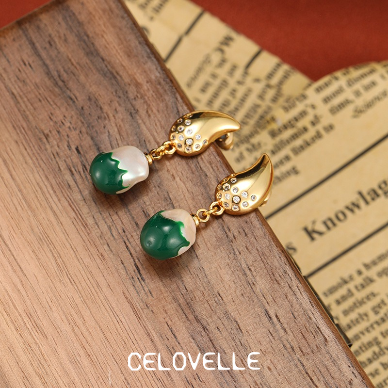 Seraphine Petal Pearl Teardrop Drop Earrings product image 4