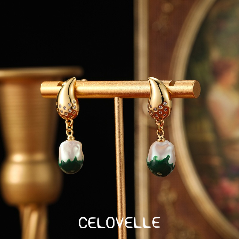 Seraphine Petal Pearl Teardrop Drop Earrings product image 6
