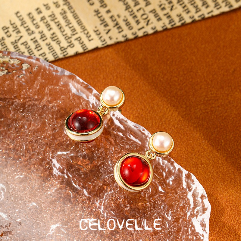 Marielle Bloom Pearl Ruby Stud Earrings product image 3