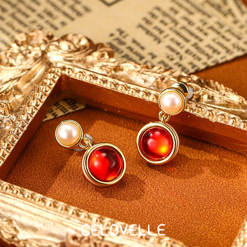 Marielle Bloom Pearl Ruby Stud Earrings product image 5
