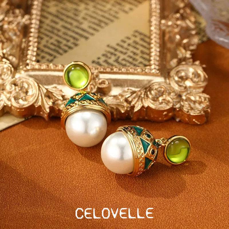 Thalia Nocturne Pearl Enamel Drop Earrings product image 2