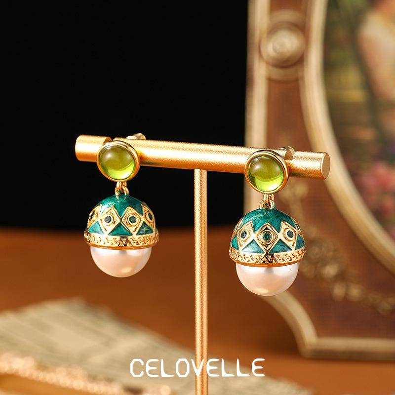Thalia Nocturne Pearl Enamel Drop Earrings product image 5