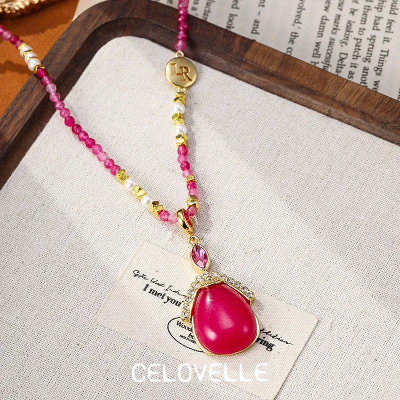Evadne Bloom Pearl Teardrop Pendant Necklace product image 2