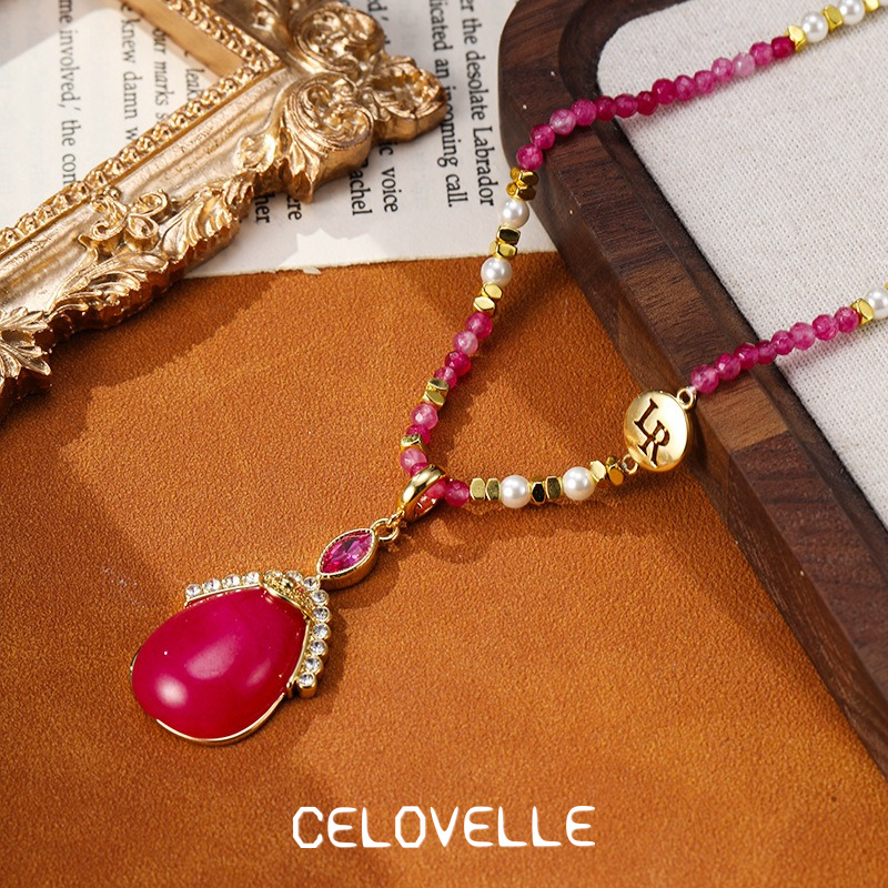 Evadne Bloom Pearl Teardrop Pendant Necklace product image 6