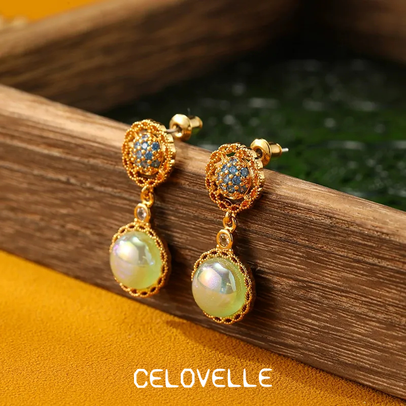 Amara Petal Pearl Crystal Stud Earrings product image 1