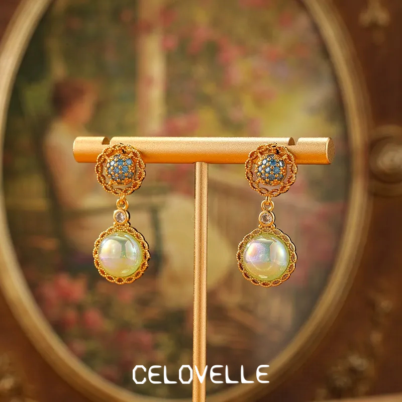 Amara Petal Pearl Crystal Stud Earrings product image 2