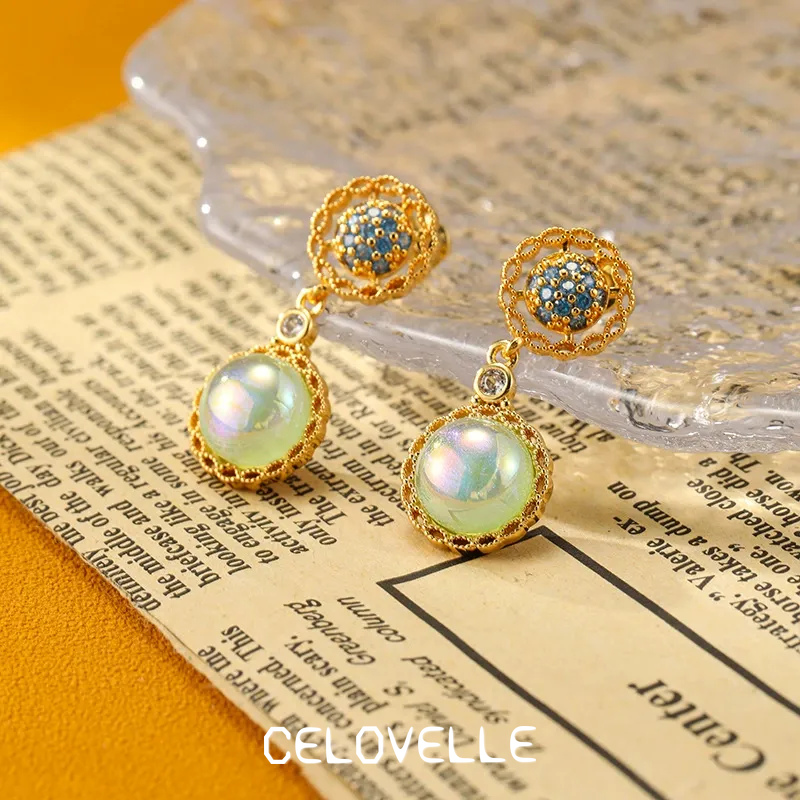 Amara Petal Pearl Crystal Stud Earrings product image 5