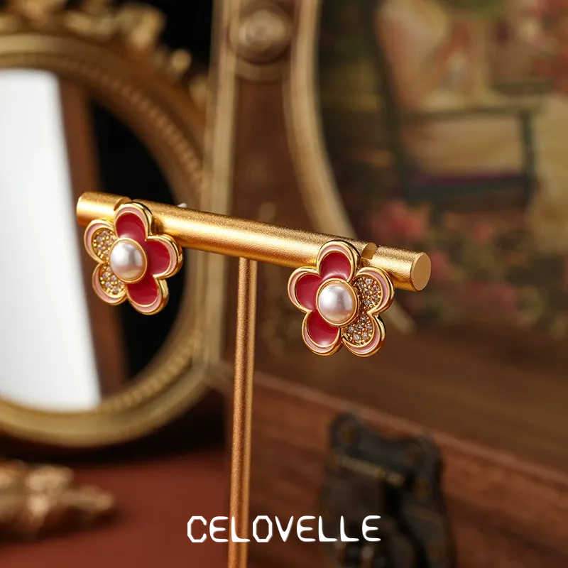 Noelle Lustre Pearl Floral Stud Earrings product image 2