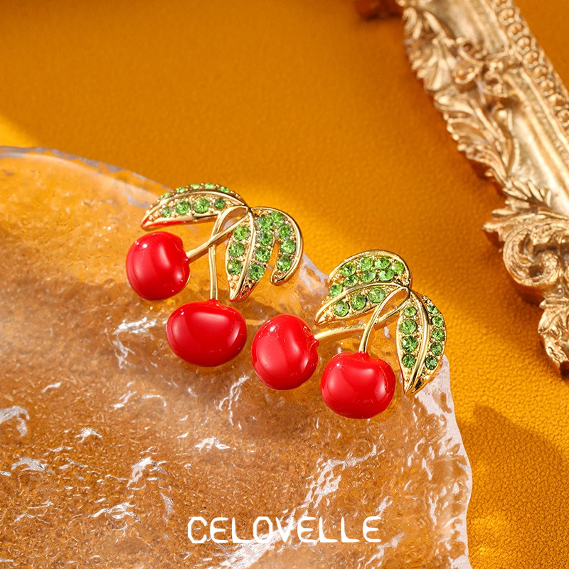 Isolde Reverie Cherry Enamel Drop Earrings product image 3