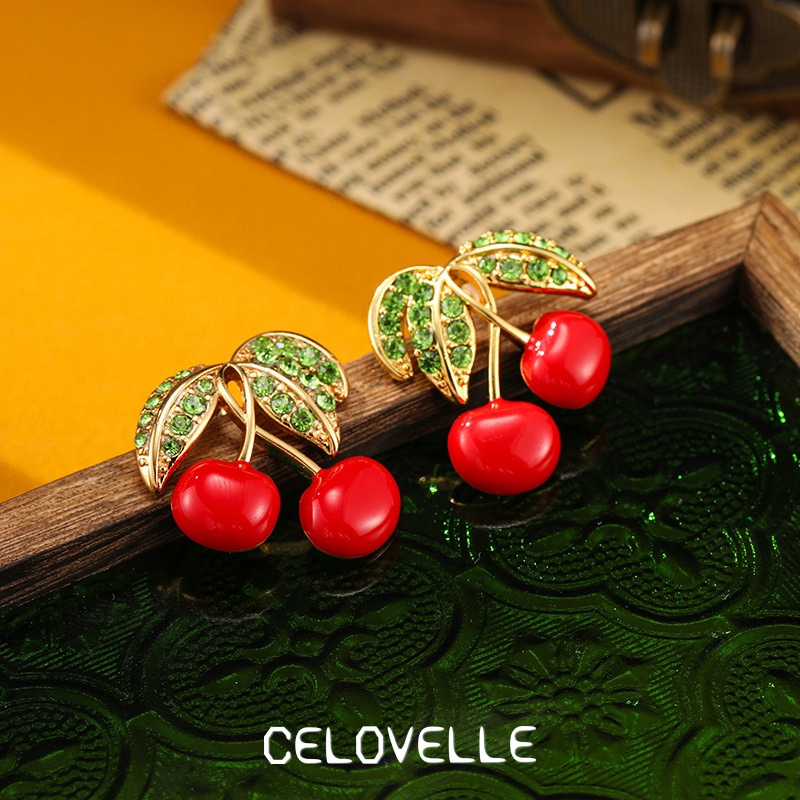 Isolde Reverie Cherry Enamel Drop Earrings product image 4
