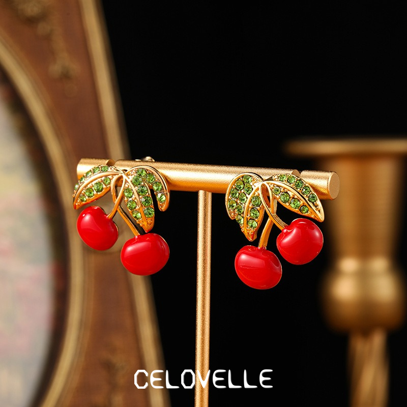 Isolde Reverie Cherry Enamel Drop Earrings product image 6