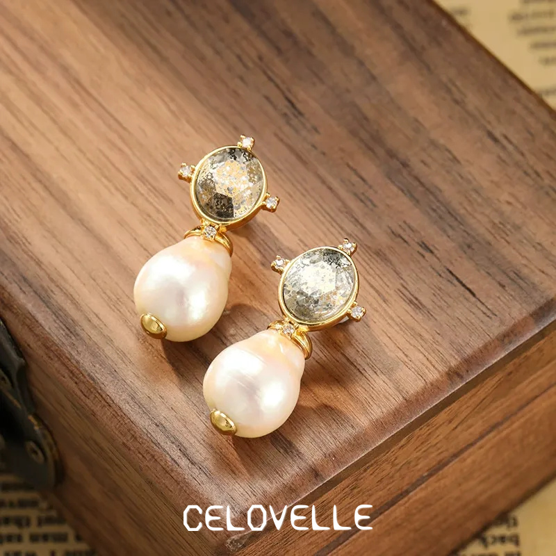 Elara Nocturne Pearl Drop Earrings product image 2