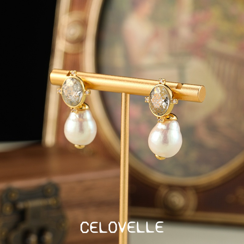 Elara Nocturne Pearl Drop Earrings product image 3
