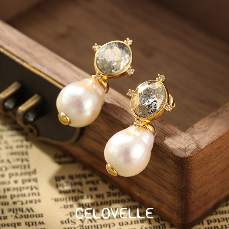 Elara Nocturne Pearl Drop Earrings product image 5