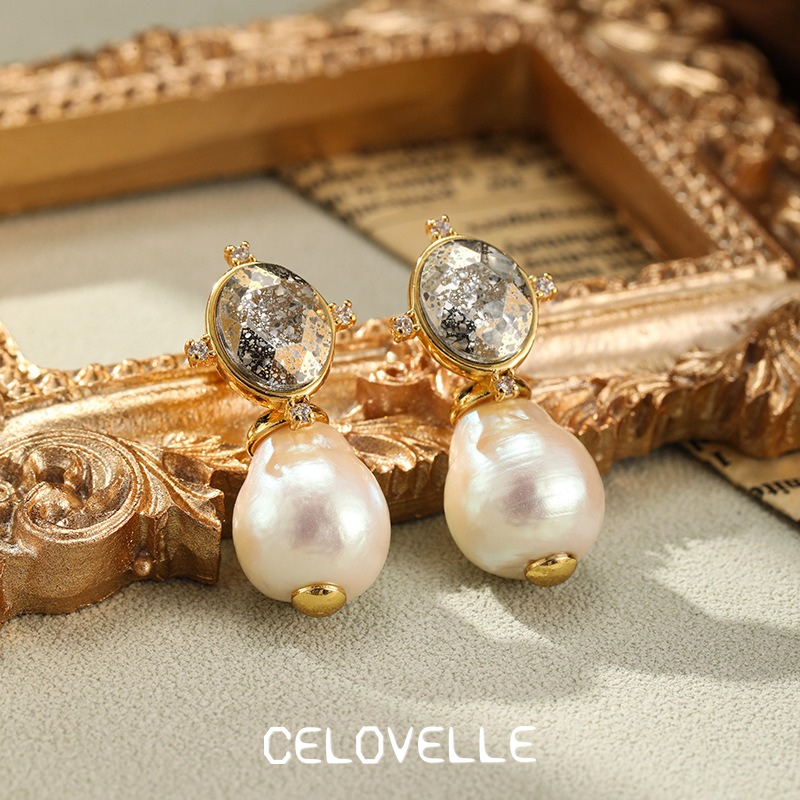 Elara Nocturne Pearl Drop Earrings product image 6