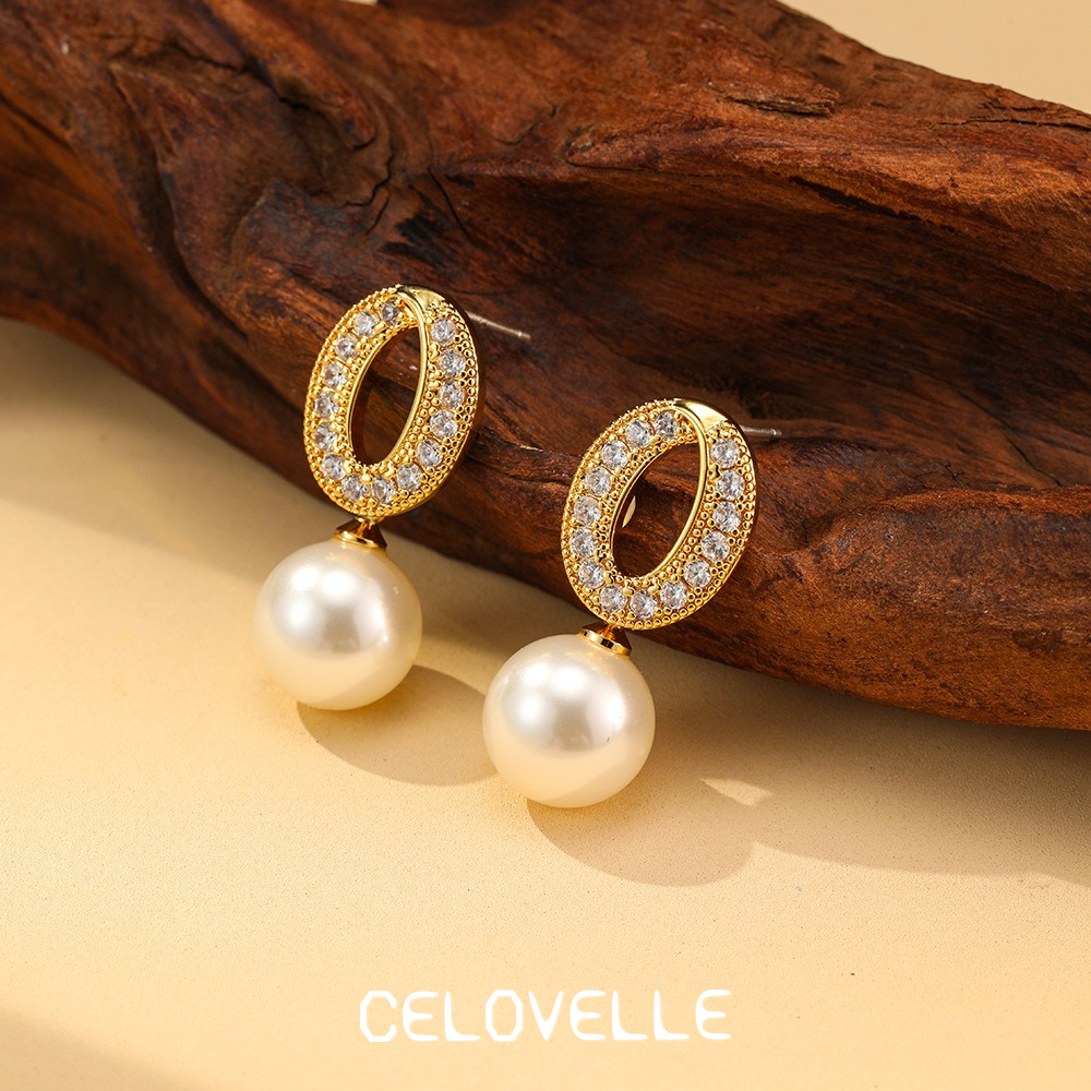 Solene Bloom Pearl Crystal Drop Earrings product image 6
