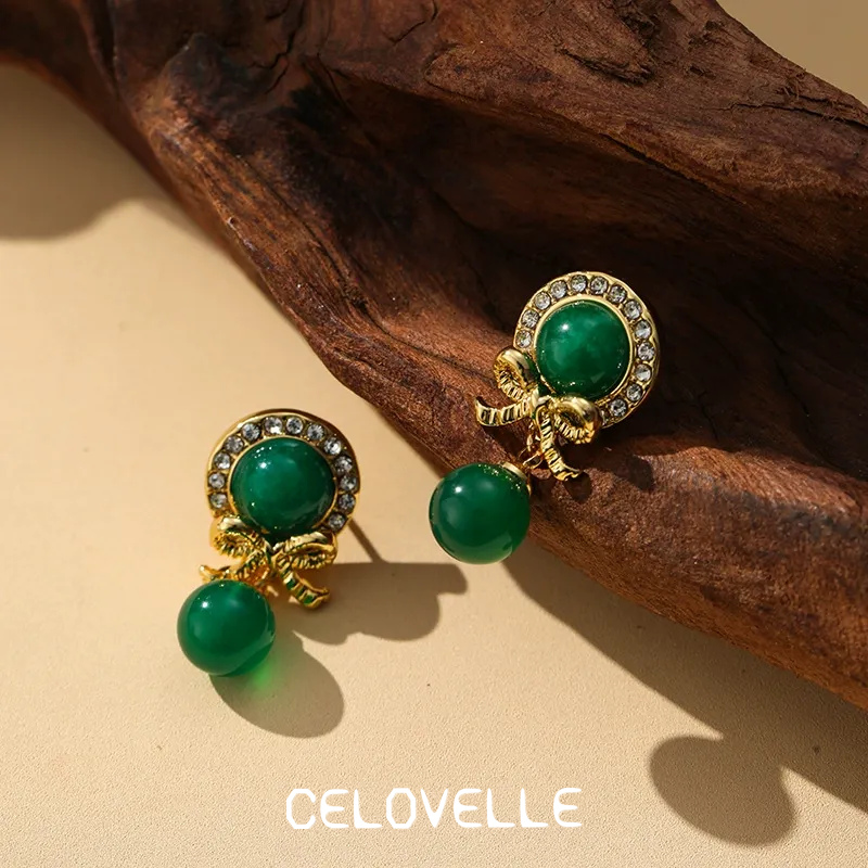 Amara Halo Butterfly Emerald Stud Earrings product image 1