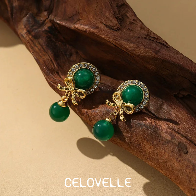 Amara Halo Butterfly Emerald Stud Earrings product image 2