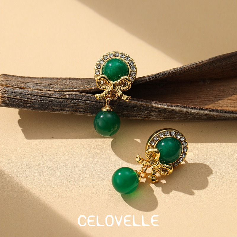 Amara Halo Butterfly Emerald Stud Earrings product image 5