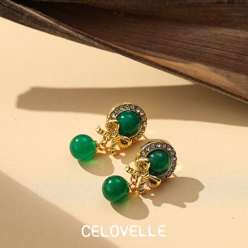Amara Halo Butterfly Emerald Stud Earrings product image 6