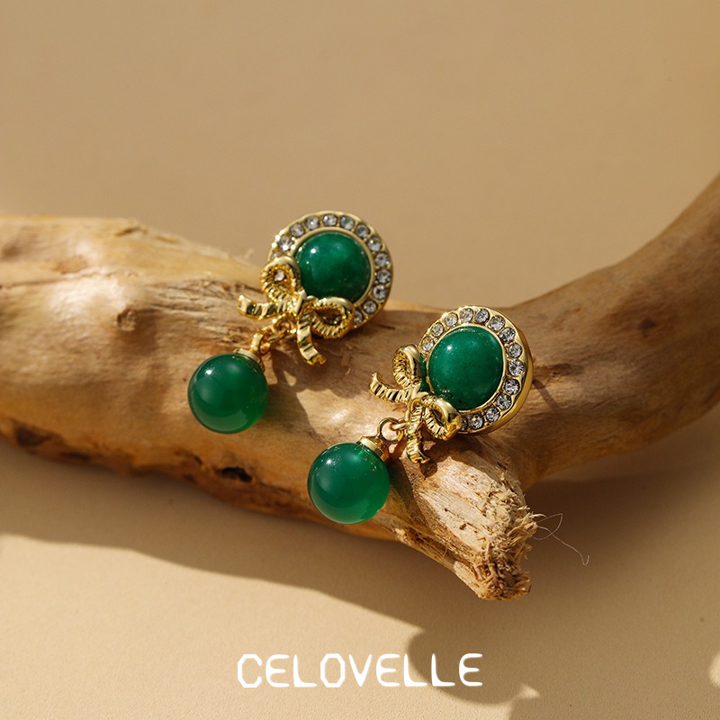 Amara Halo Butterfly Emerald Stud Earrings product image 8