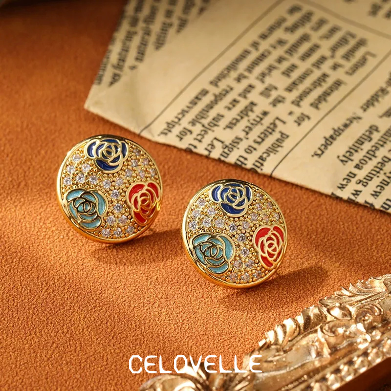 Valentina Petal Floral Enamel Stud Earrings product image 1