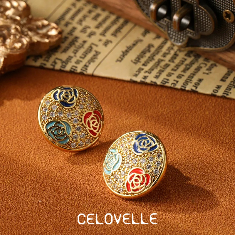 Valentina Petal Floral Enamel Stud Earrings product image 2