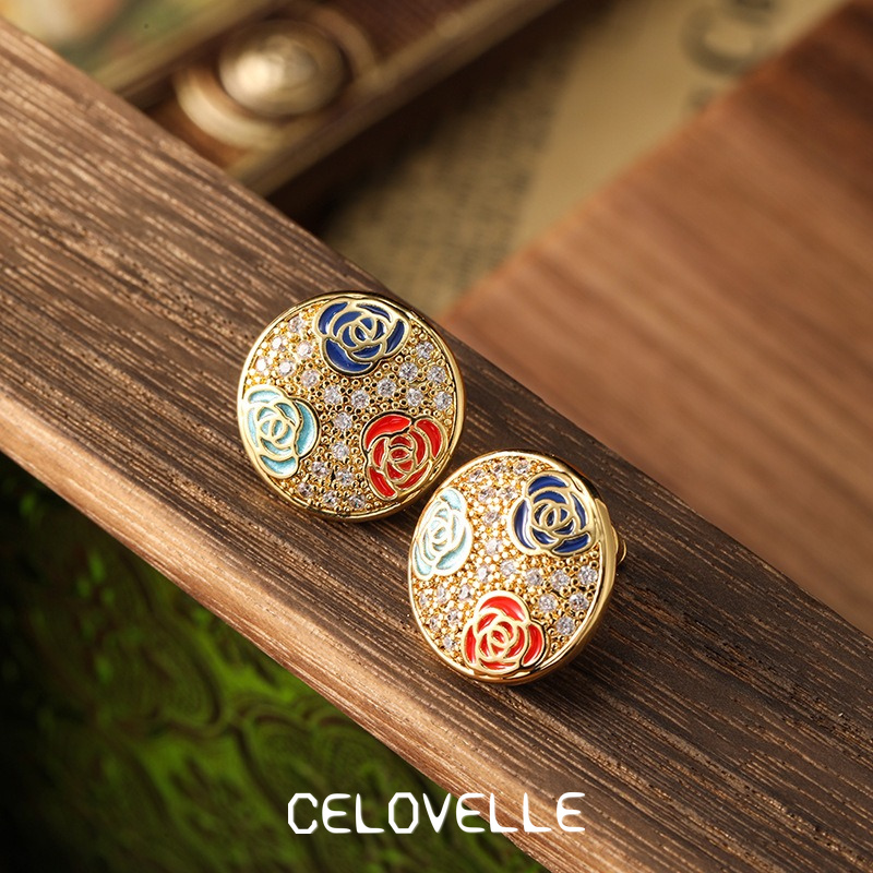 Valentina Petal Floral Enamel Stud Earrings product image 3
