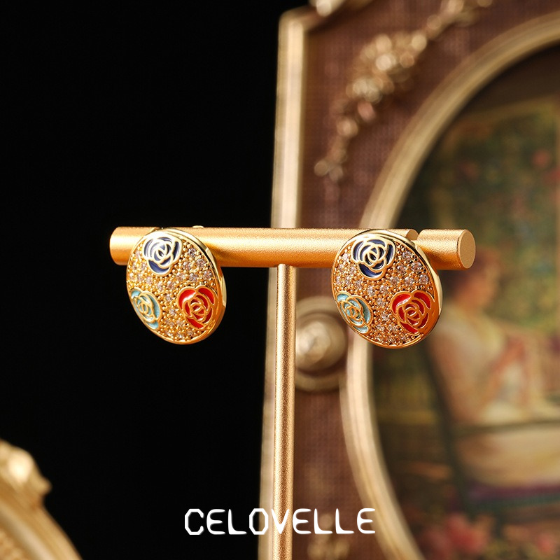Valentina Petal Floral Enamel Stud Earrings product image 6