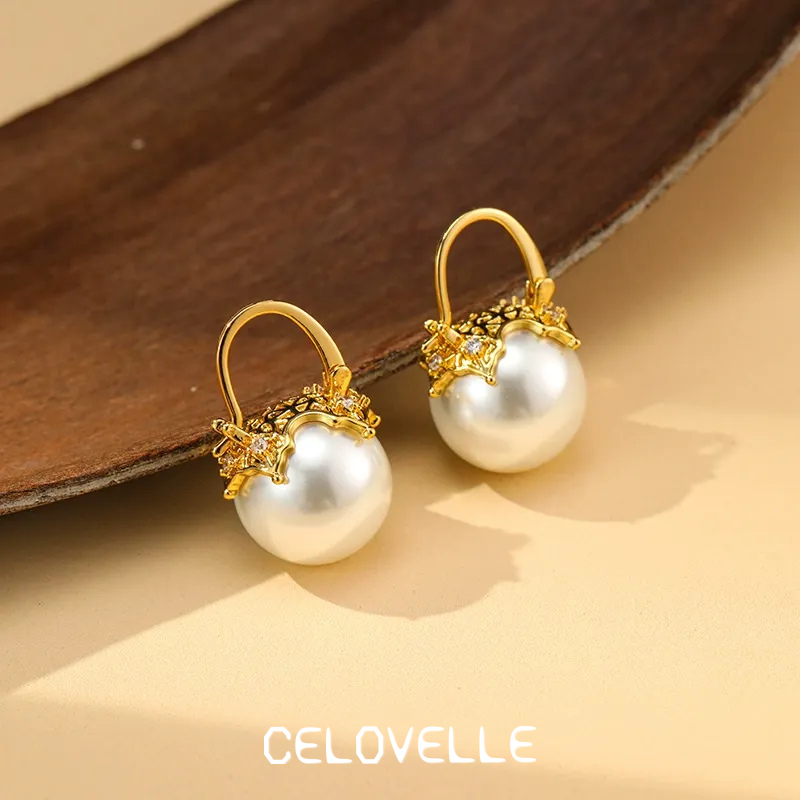 Ophelia Nocturne Pearl Hoop Earrings product image 1
