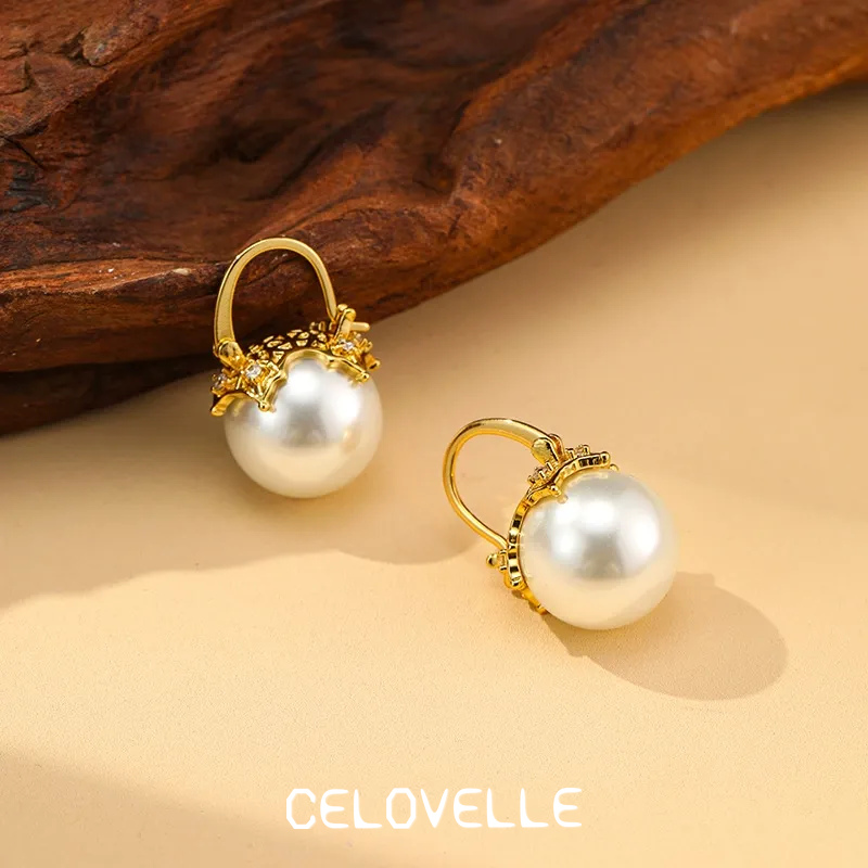 Ophelia Nocturne Pearl Hoop Earrings product image 3