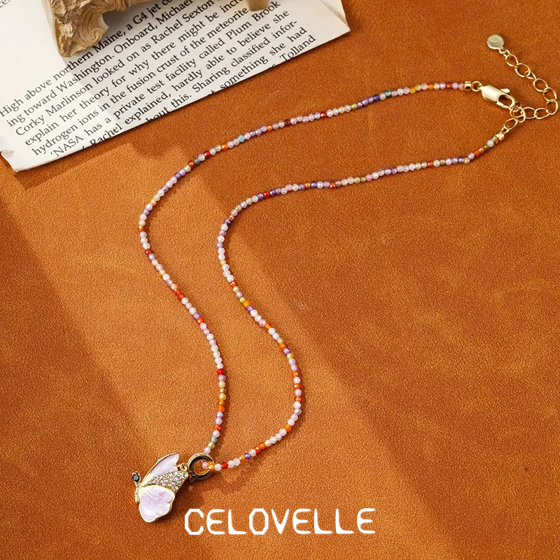 Solene Nocturne Butterfly Crystal Pendant Necklace product image 1