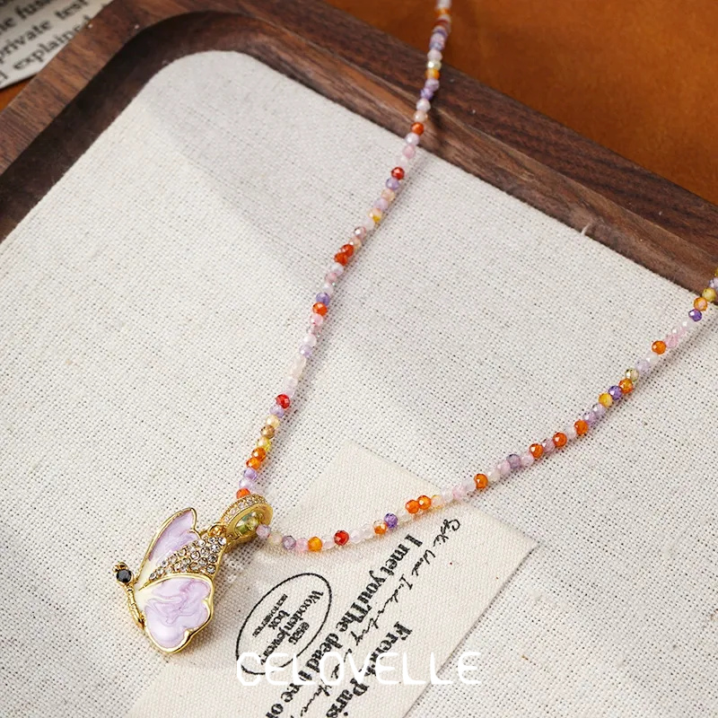 Solene Nocturne Butterfly Crystal Pendant Necklace product image 2
