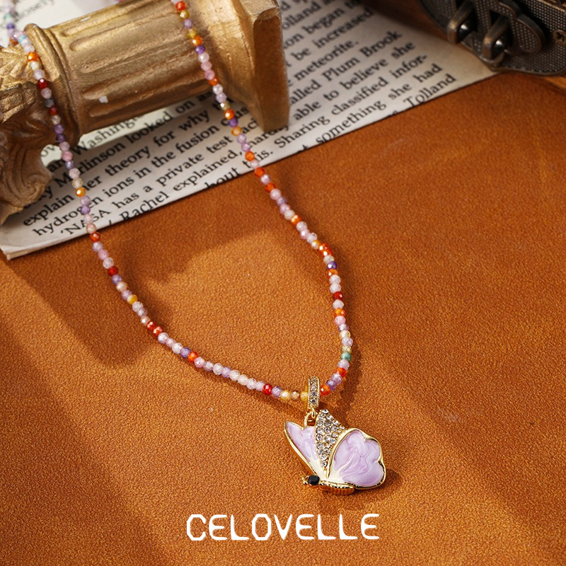 Solene Nocturne Butterfly Crystal Pendant Necklace product image 6