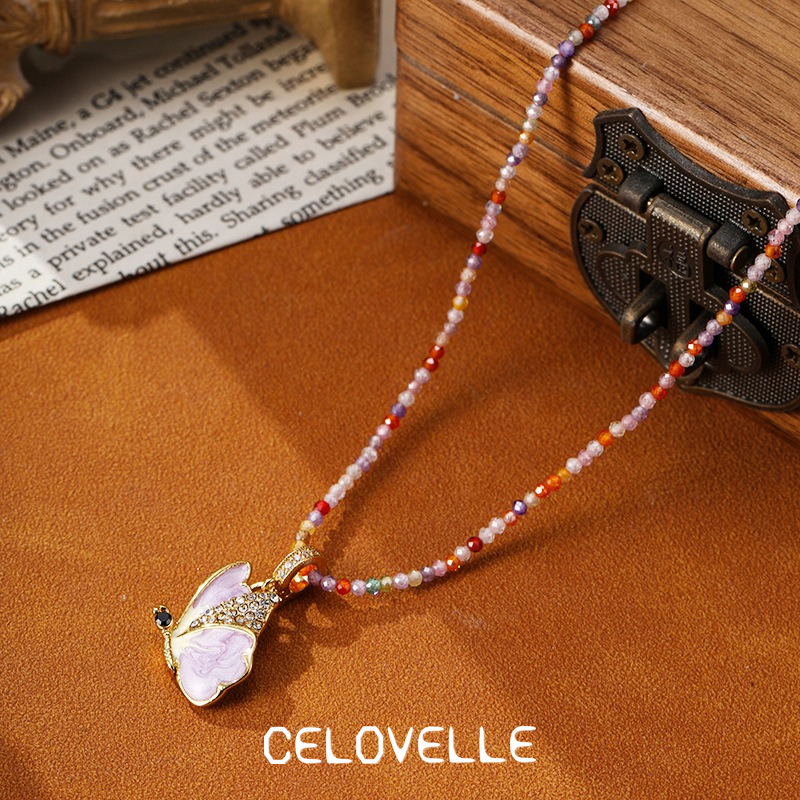 Solene Nocturne Butterfly Crystal Pendant Necklace product image 7