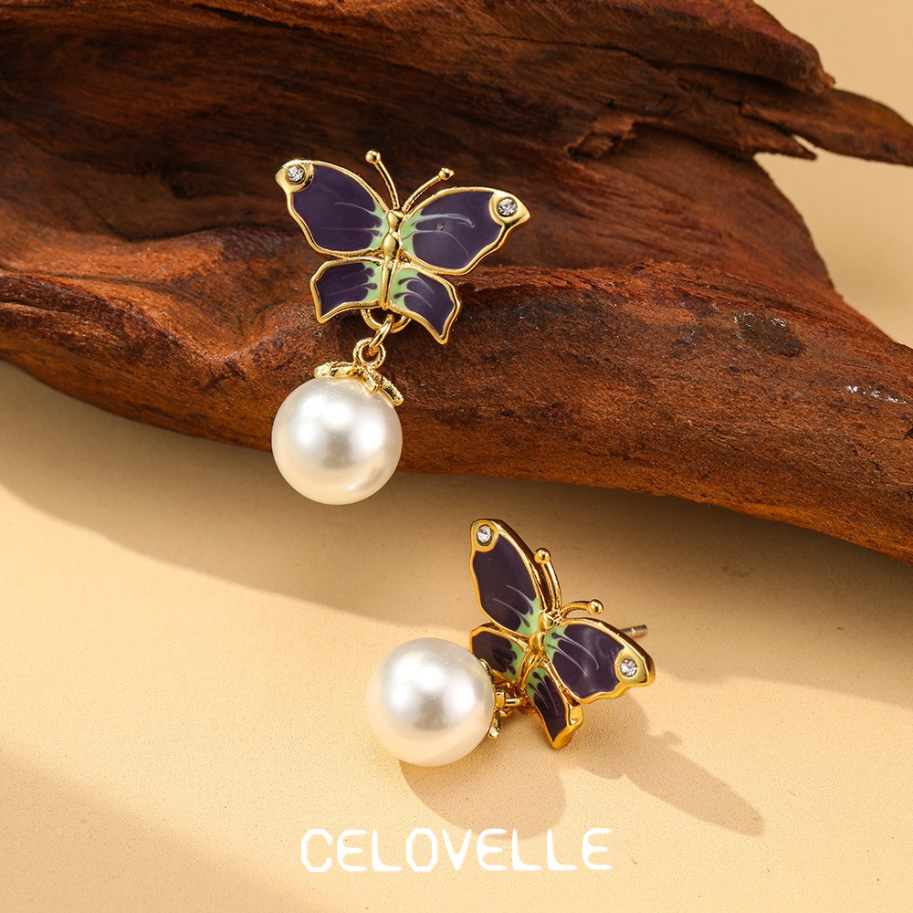 Amara Bloom Pearl Butterfly Drop Earrings product image 7