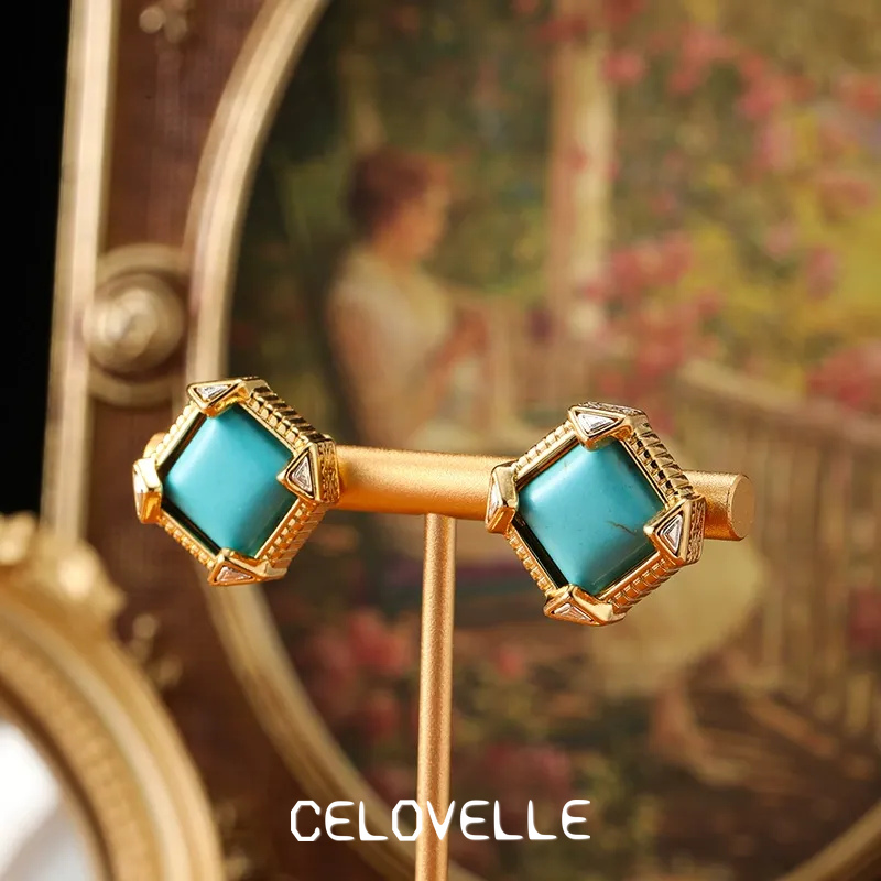 Thalia Reverie Geometric Turquoise-Tone Stud Earrings product image 2