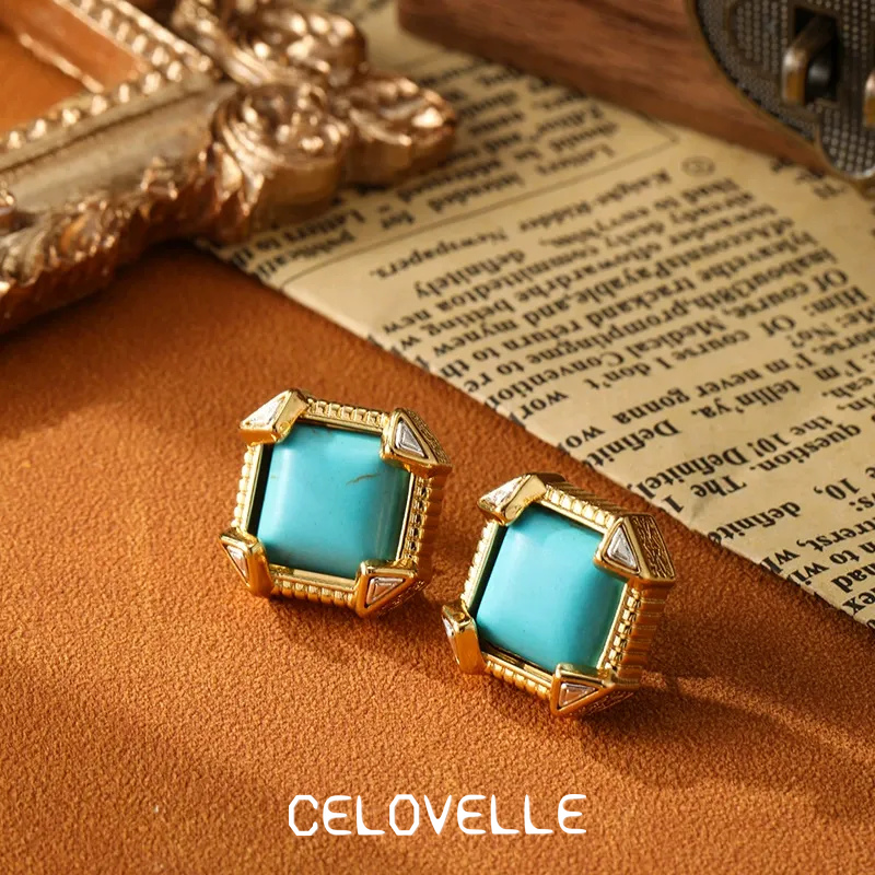 Thalia Reverie Geometric Turquoise-Tone Stud Earrings product image 3