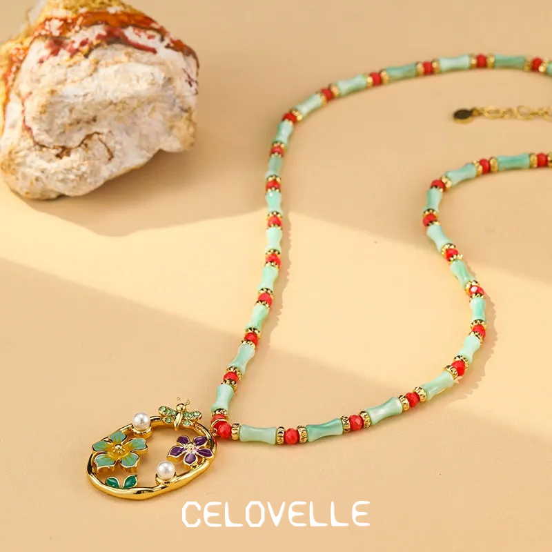 Rosalie Muse Floral Shell Pendant Necklace product image 3