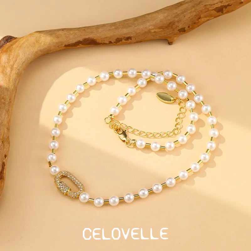Estelle Nocturne Pearl Crystal Pendant Necklace product image 1