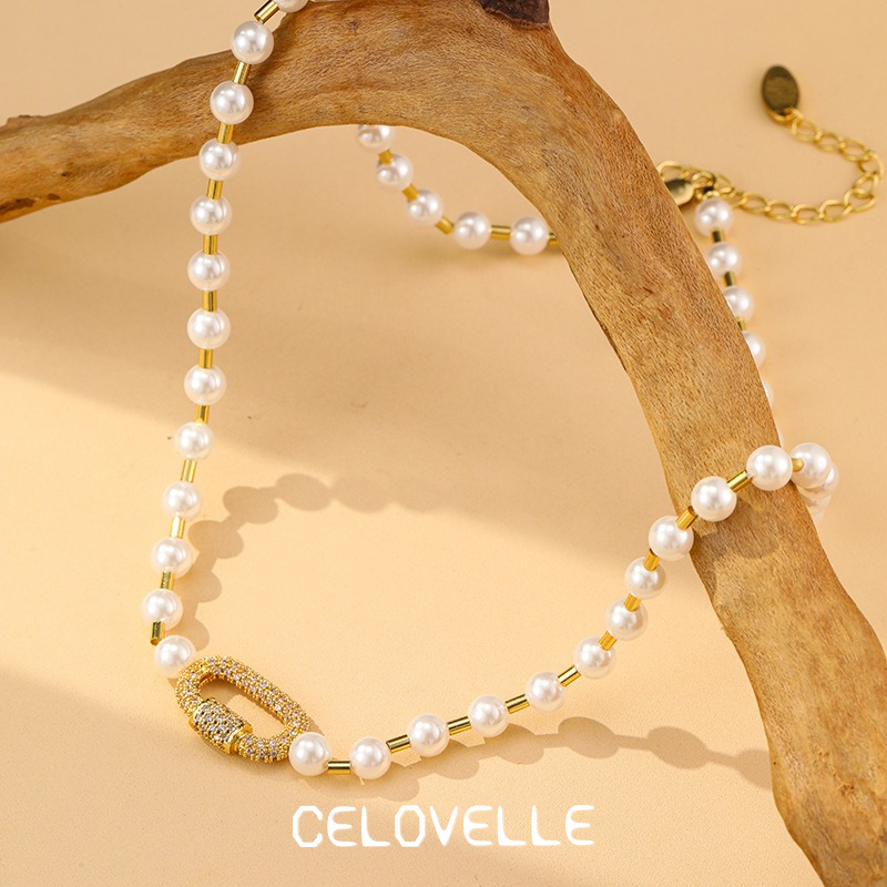 Estelle Nocturne Pearl Crystal Pendant Necklace product image 4