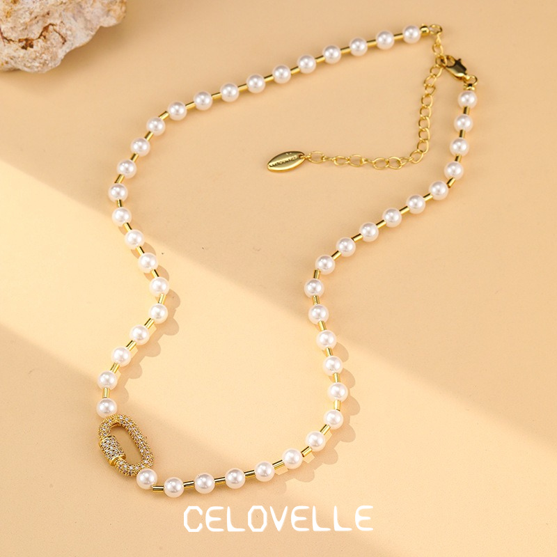 Estelle Nocturne Pearl Crystal Pendant Necklace product image 7