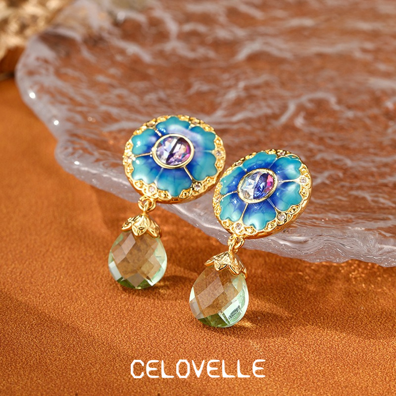 Estelle Petal Floral Fringe Drop Earrings product image 2