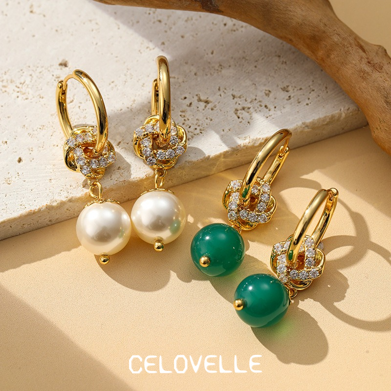 Isolde Halo Pearl Hoop Earrings product image 8