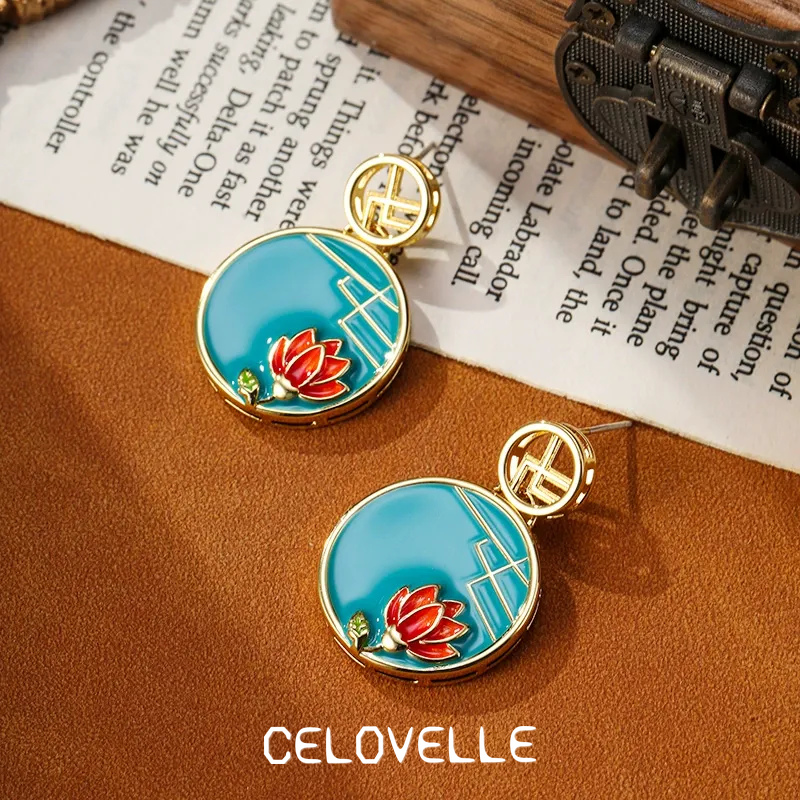 Evadne Lustre Lotus Fringe Stud Earrings product image 1